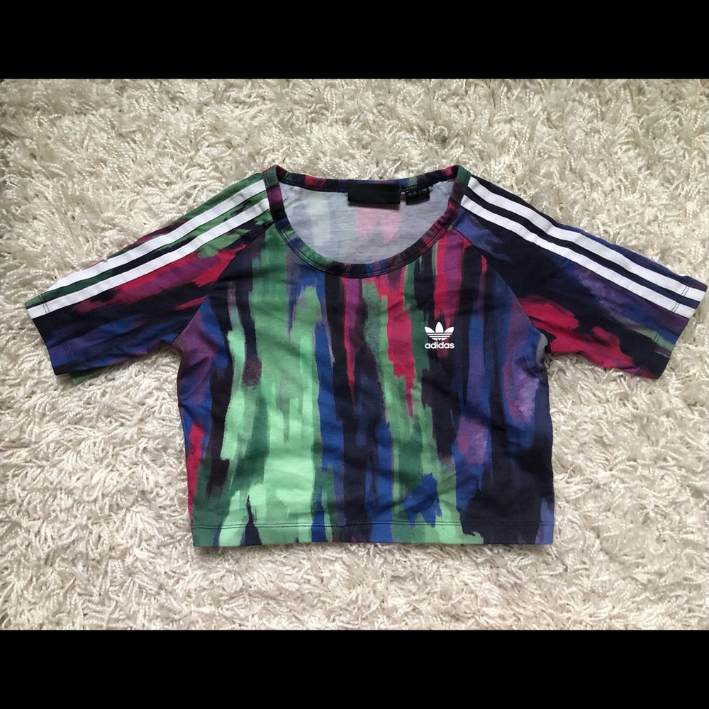 Adidas patterned crop top